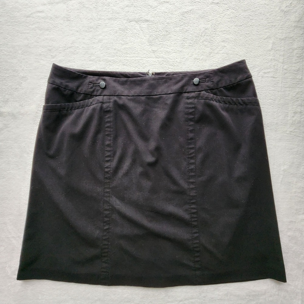 Encore Black Skirt Womens 22 Plus Pencil Preppy Office Corporate Work Career
